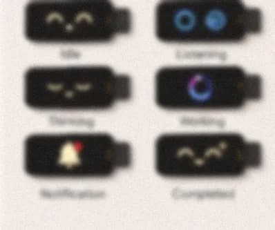 Six of the Pod's faces, frosted